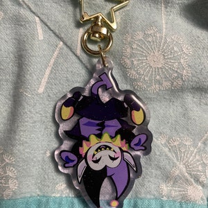 Jevil Deltarune Glitter Keychain Acrylic Epoxy Charm 2.5in. - Etsy