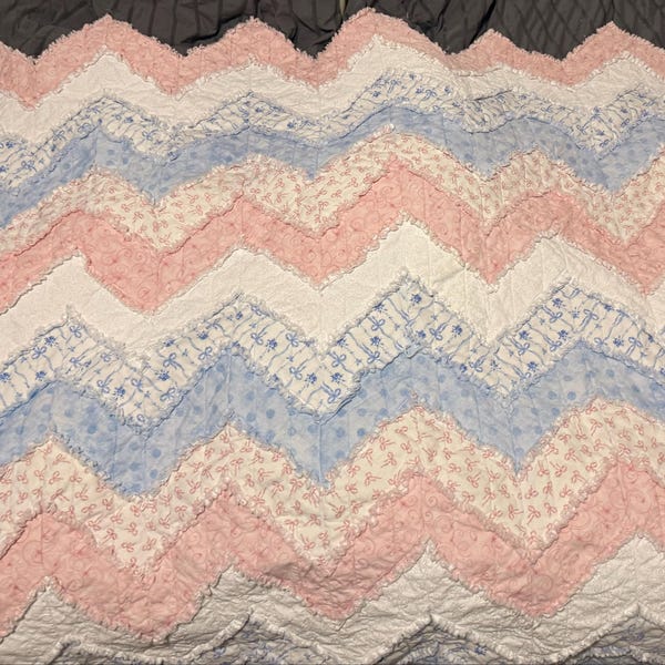 Chevron Rag Style Throw Pattern - Digital Download - Etsy