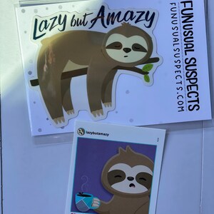 Sloth Sticker, Vinyl Stickers, Laptop Decal, Sloth Gift for Her, Cute ...