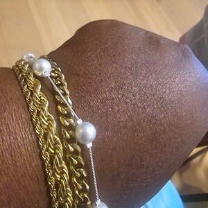 男性用ゴールドブレスレットロープチェーンブレスレット