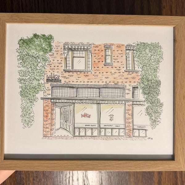 Custom House Hand-drawn Sketch 8x10 Pen Ink Drawing Doodle Bar Home ...