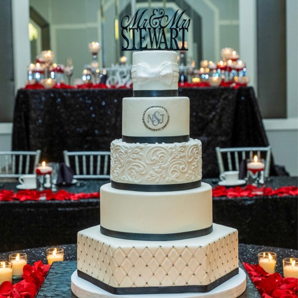 RHINESTONE BLACK CAKE Riser/ Stand/band 2 Inches Tall Width Sizes 8 ...