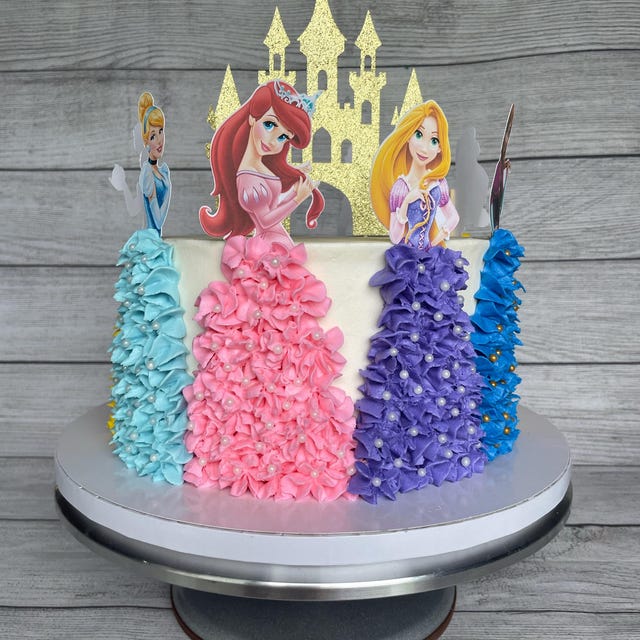 12 Disney Princess Cupcake Toppers, Disney Princesses Cupcake
