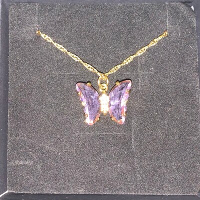 Pink Crystal Virgin Mary Necklace/crystal Virgin Mary - Etsy