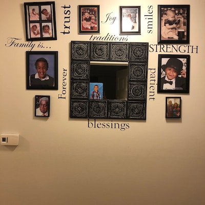 Set of 12 Family Quote Words Vinyl Wall Sticker Picture Frame Wall Home ...