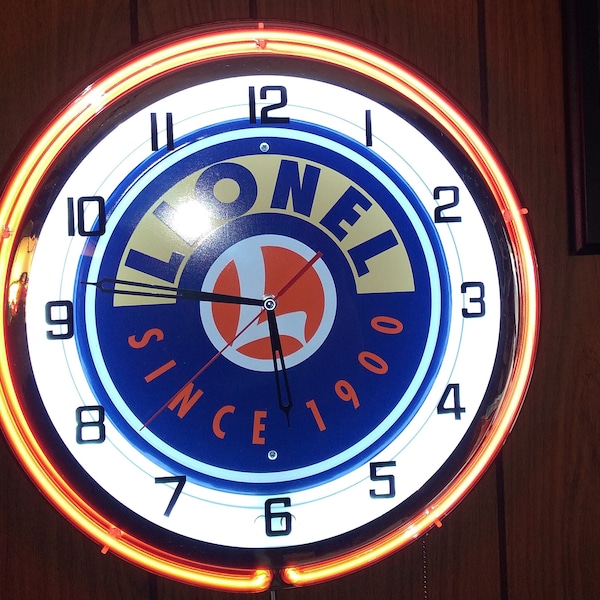 2022 Chevrolet 19 We Use Chevrolet Genuine Parts Double Neon Clock Garage Decor Sign | 1900BLSRAC | OE | Blue | Metal | Battery Powered