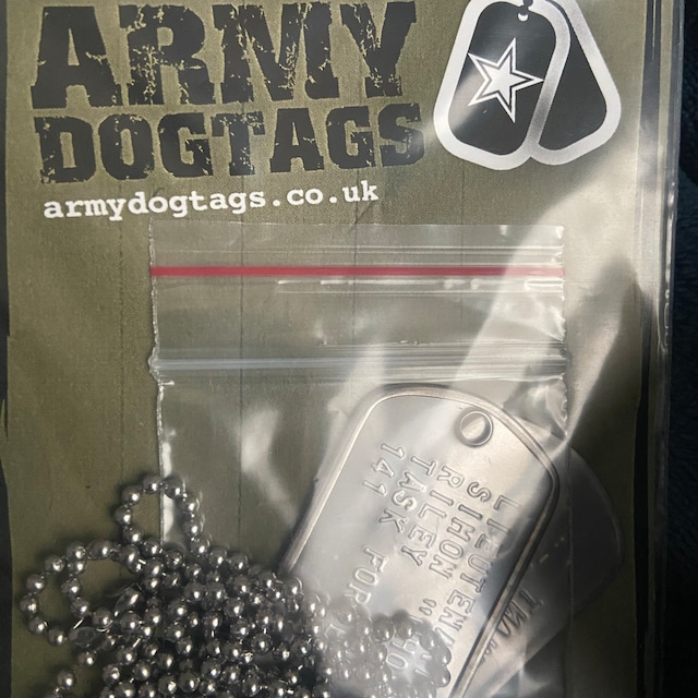 Stainless Steel US Army Dog Tag ID Set, Personalised & Embossed