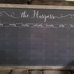 Large Personalized Calendar Custom Family Name Calendar - Etsy