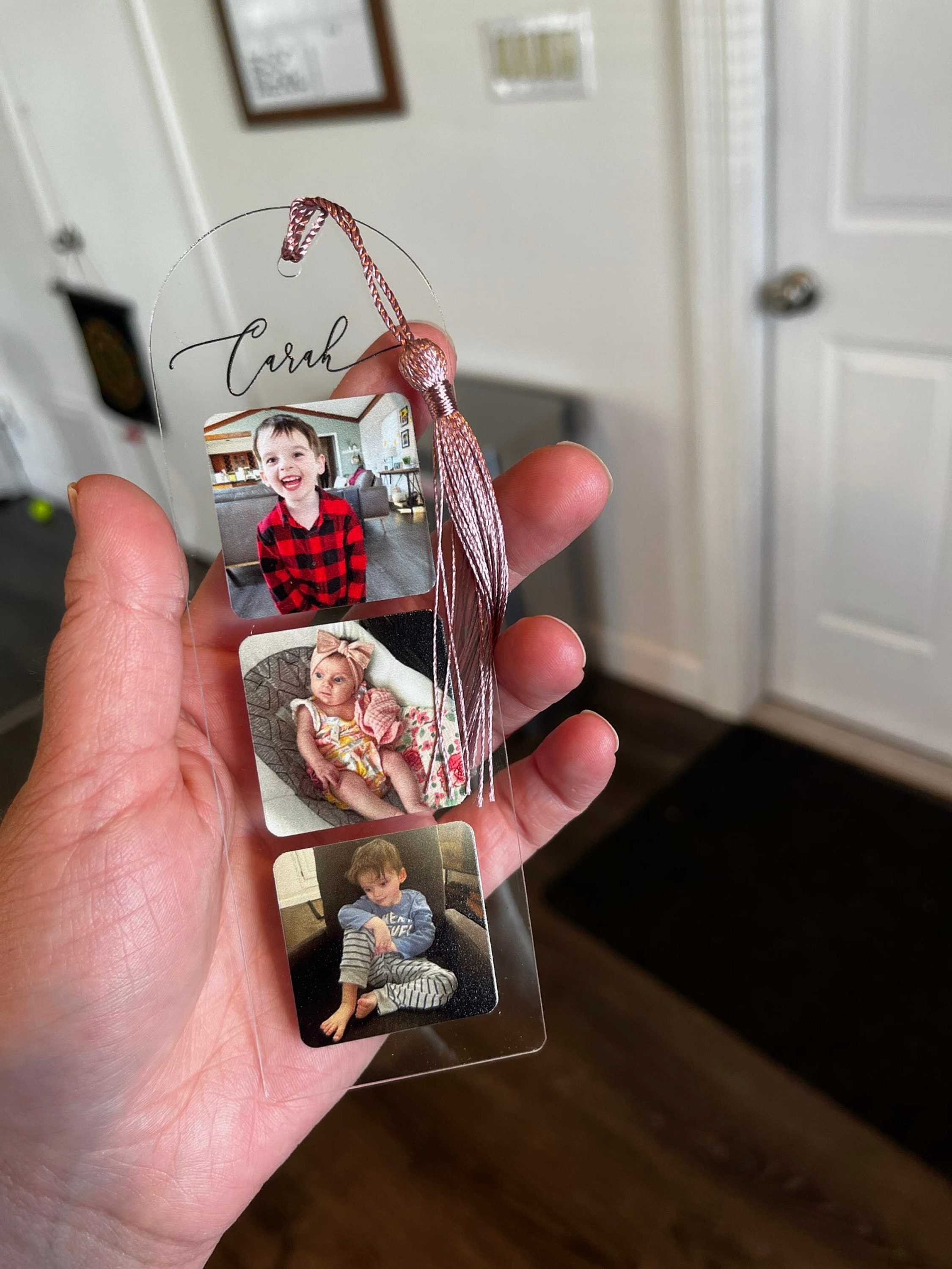 Custom Photo Acrylic Bookmark, Fathers Day Gift, Personalized Bookmark with Picture, Booklover Gifts, Gifts for Mom Gift for Her