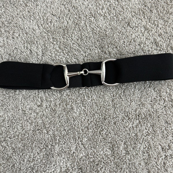 Dielianyi 2PCS 1.5-inch Elastic Equestrian Belt With Horse Bit Buckle