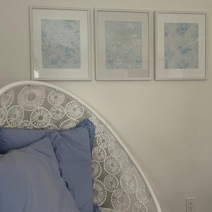 Love Shack Fancy Wall Art Blue Vintage Floral Print Set of 3 Blue Posters Digital Download Chinoiserie Wall Decor Aesthetic Art Print Simple