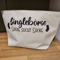 LOMUG Toilettenpapier Aufbewahrung 2er Set | Lustiger Klopapierhalter Mit Spruch | Baumwoll-Leinen Material | Für Bad & WC