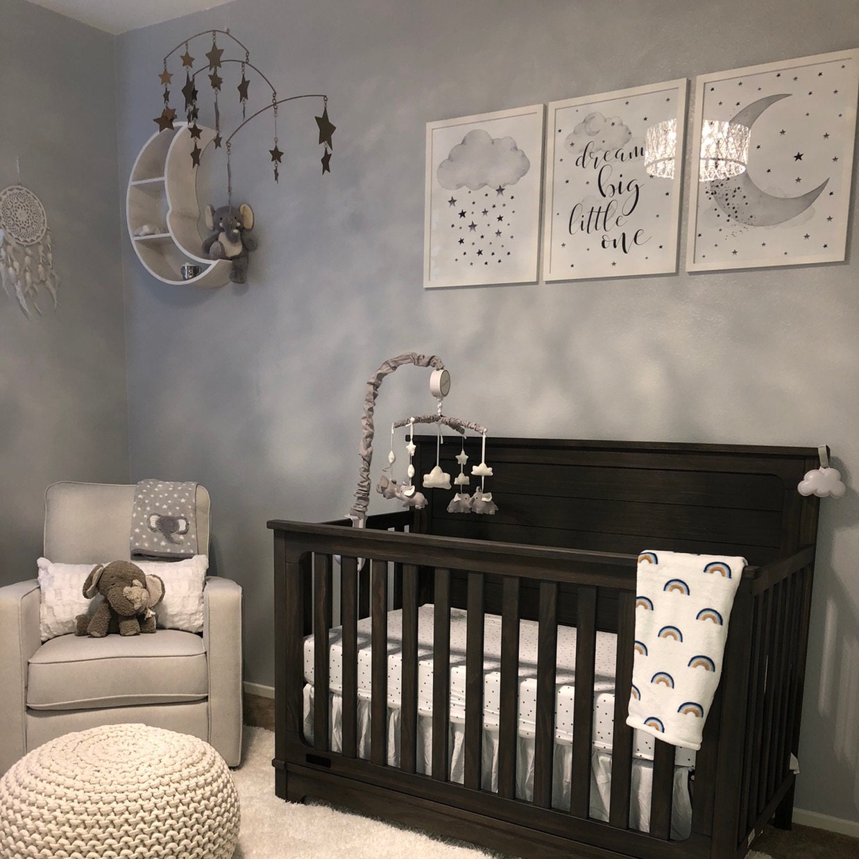  Nursery  wall art black  and white  gray nursery  nursery  