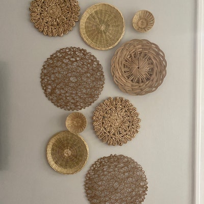 Boho Basket Wall Boho Wall Decor Wall Art Woven Wall - Etsy