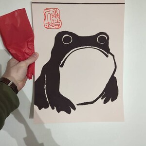 カエル　トビウオ　絵画　自作 カエル トビウオ 絵画 自作 未使用品】 かえるの絵 ◉Sold-out