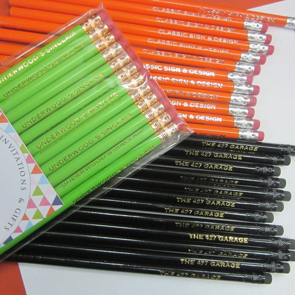 Custom Pencils Personalized Pencils Set of 12 Pencil Set Teacher Gift ...