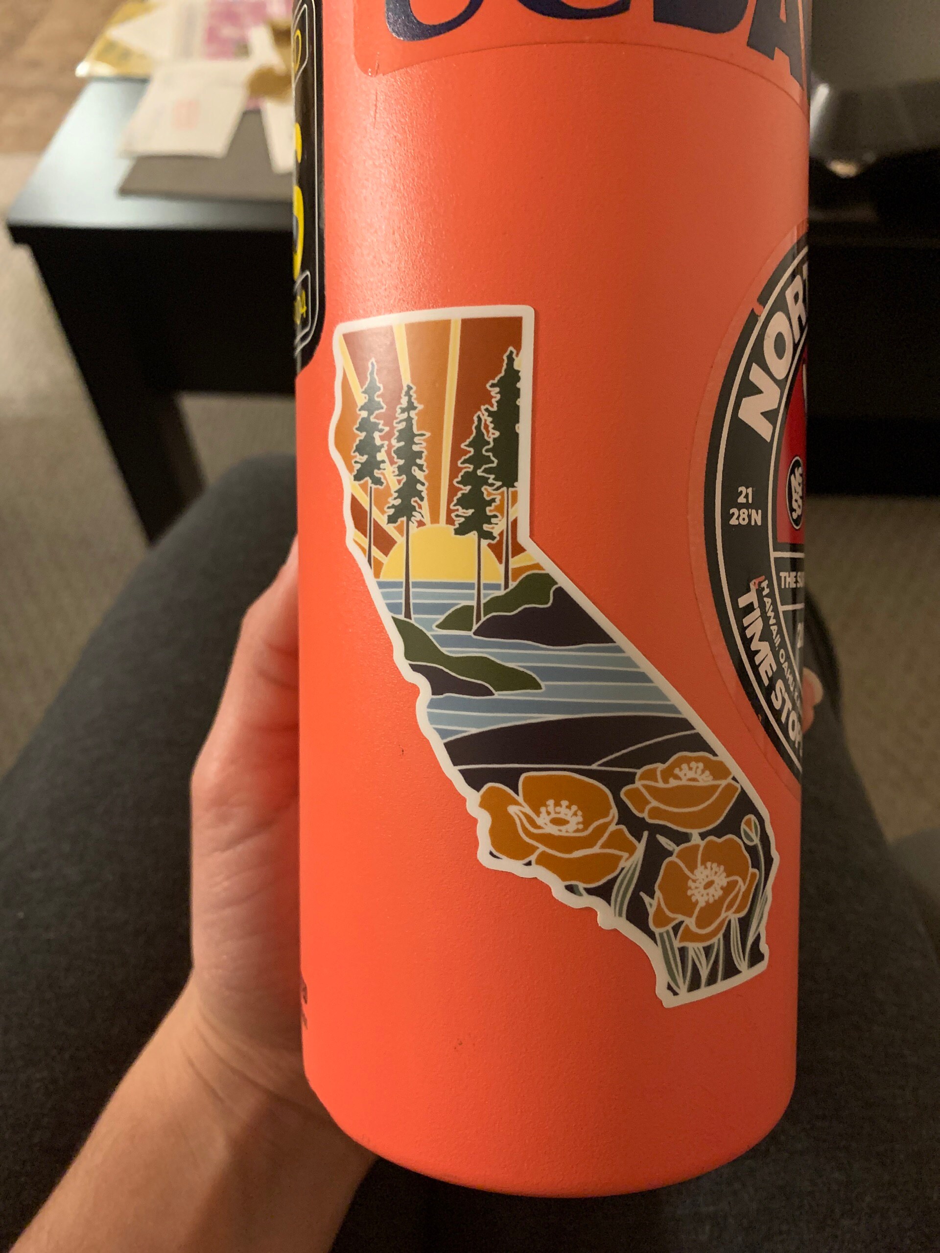 California Poppy Durable Sticker | High Quality Bumper Sticker | United States Vinyl Decal | Weatherproof Sticker | 3&quot;