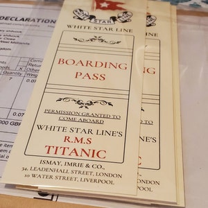 Titanic Bookmark, RMS Titanic Custom White Star Line, Vintage Boarding ...