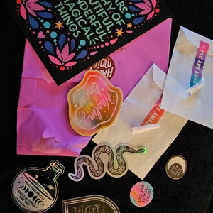 LARGE Rainbow Suncatcher Sticker you Are Worthy of Beautiful Things.. Self-love Affirmation ...