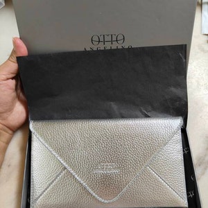 Hand Crafted Top Grain Leather Envelope Clutch Wallet, RFID Blocking ...