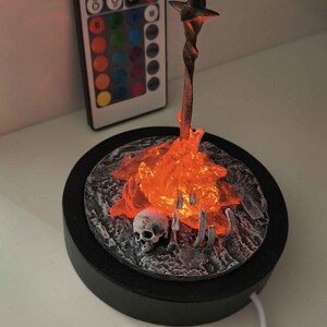 ダークソウル 篝火樹脂フィギュア：手作りルームデコレーションナイト