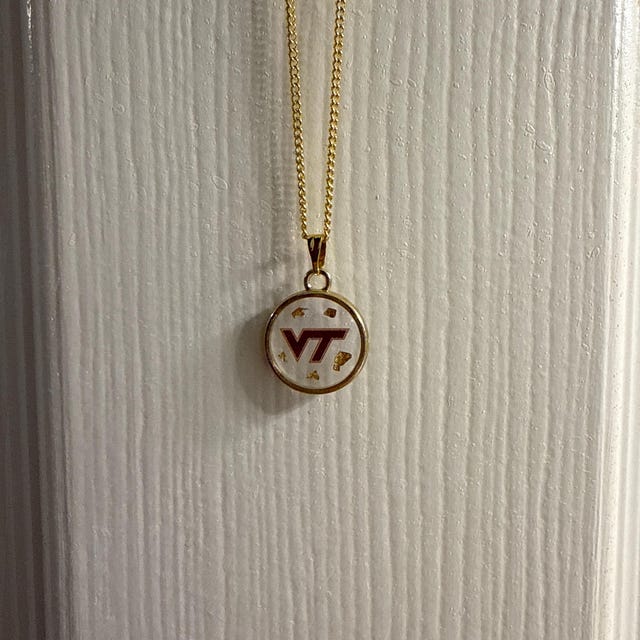 Custom College Necklace, Gold/silver College Logo Necklace