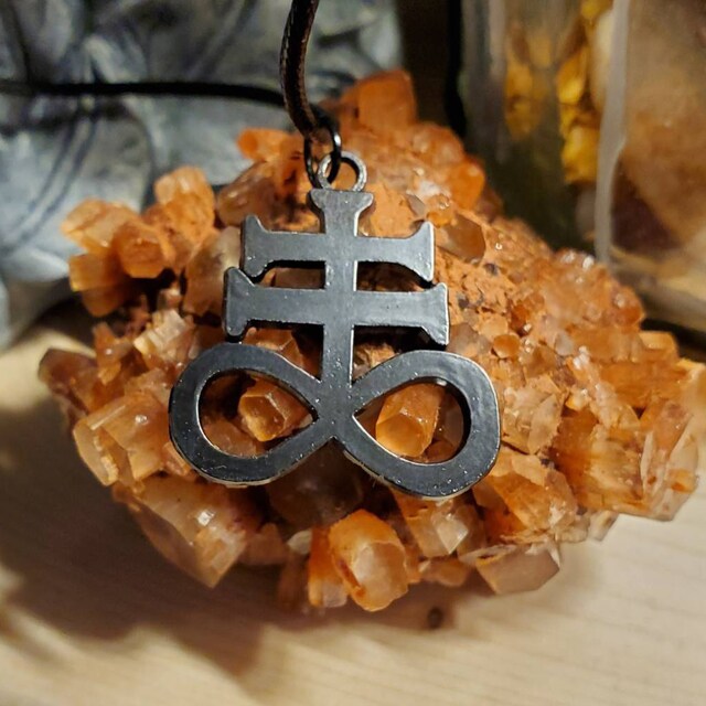 Leviathan Cross Necklace Unholy Pendant Satanic Satan