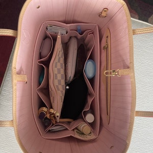 KESOIL Purse Organizer Insert for Handbags, Neverfull MM Felt Tote Insert  with Base Shaper ( MM, Felt-Red） : .in: Shoes & Handbags