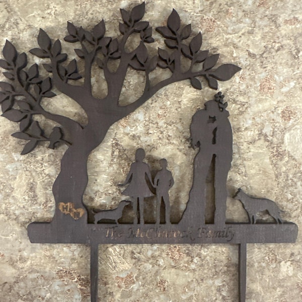 Bench Silhouette Wedding Cake Topper Wedding Decoration Mr and Mrs ...
