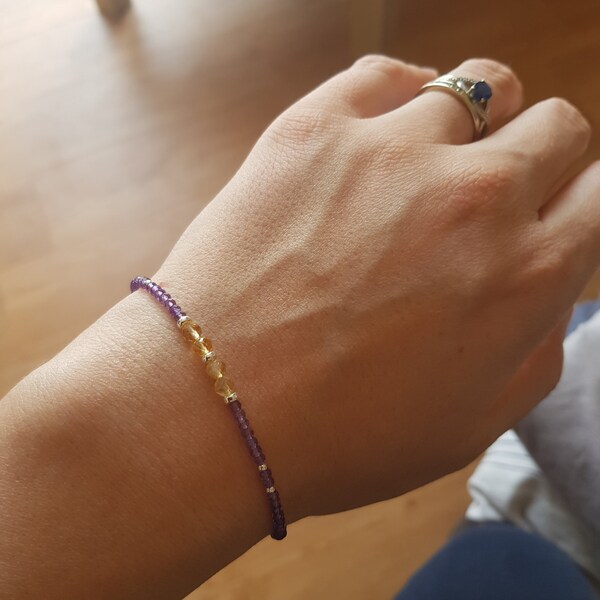 Bracelet Homme Fin En Pierres Gemmes (jade, Onyx, Hématite Dorée) - Longueur 18-19 Cm - Neuf Avec étiquettes