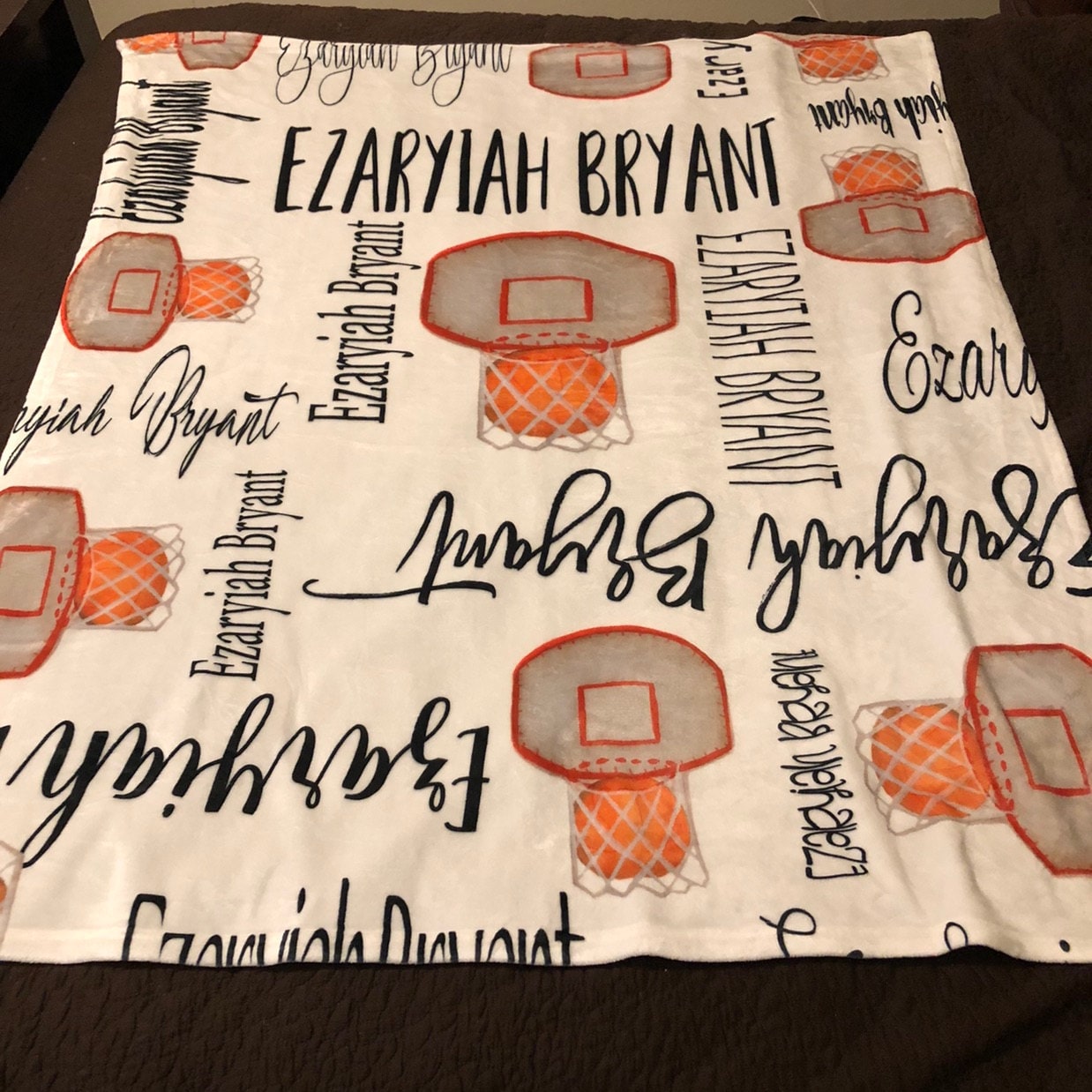 Basketball Baby Blankets, Custom Basketball Blanket, Personalized Baby Blanket Boy, New Dad Gift, Sport Baby Shower, Minky Baby Blanket