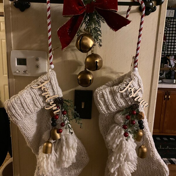 Custom Stocking Tags Names for Stockings Personalized Stocking Tags