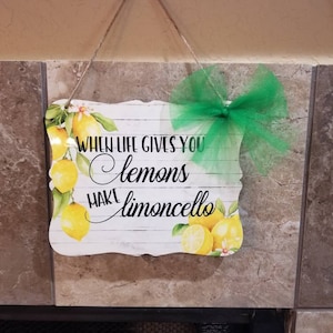 Farmhouse Kitchen Decor, Lemon Decor, Rustic Country Kitchen Wall Decor, Lemonade Sign, Summer Home Decor,Wood Lemon Sign, Kitchen Sign | MakerPlace By