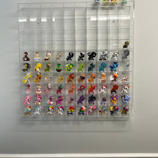 Large Wall Hanging Acrylic Showcase for Collectibles-150 Openings  Compatible With Shopkins 