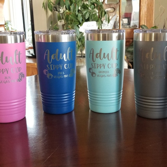 Adult Sippy Cup Personalized Stemless Wine Tumbler – Cose Creatives