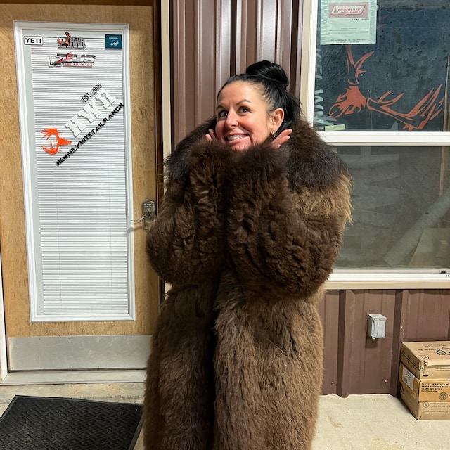 Bison skin coat outlet
