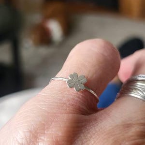 Customer photo, Four Leaf Clover Stacking Ring