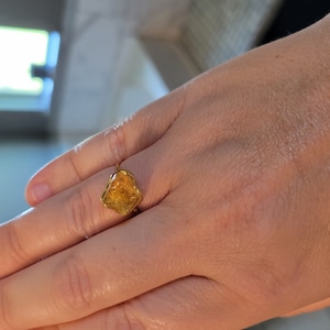 Customer photo from blackwella57, New Statement Raw Citrine Ring