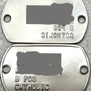 Real Debossed Military Dog Tags Dogtags Custom Personalized Made in USA for  You 