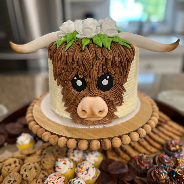 Cute Cow Cake Toppers Layered Graphic by Ideart Creative Studio