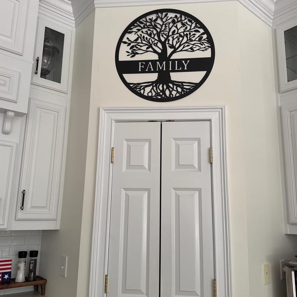 Personalized Tree of Life Metal Sign Custom Metal Family Last Name Tree ...