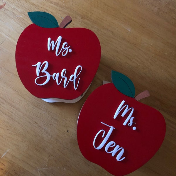Teacher Wooden Apple- Teacher Appreciation Gift- Apple Pencil Holder ...