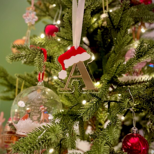 Ornamento Personalizzato Per Albero Di Natale 2022 – Scritta A Mano In Resina, Con Passante Per Nastro