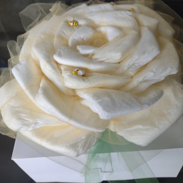 Diaper Cake Rose Baby Shower Gift & Centerpiece - Etsy