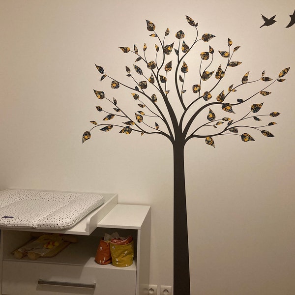Tree Wall Decal, Floral Harvest Pattern - Etsy