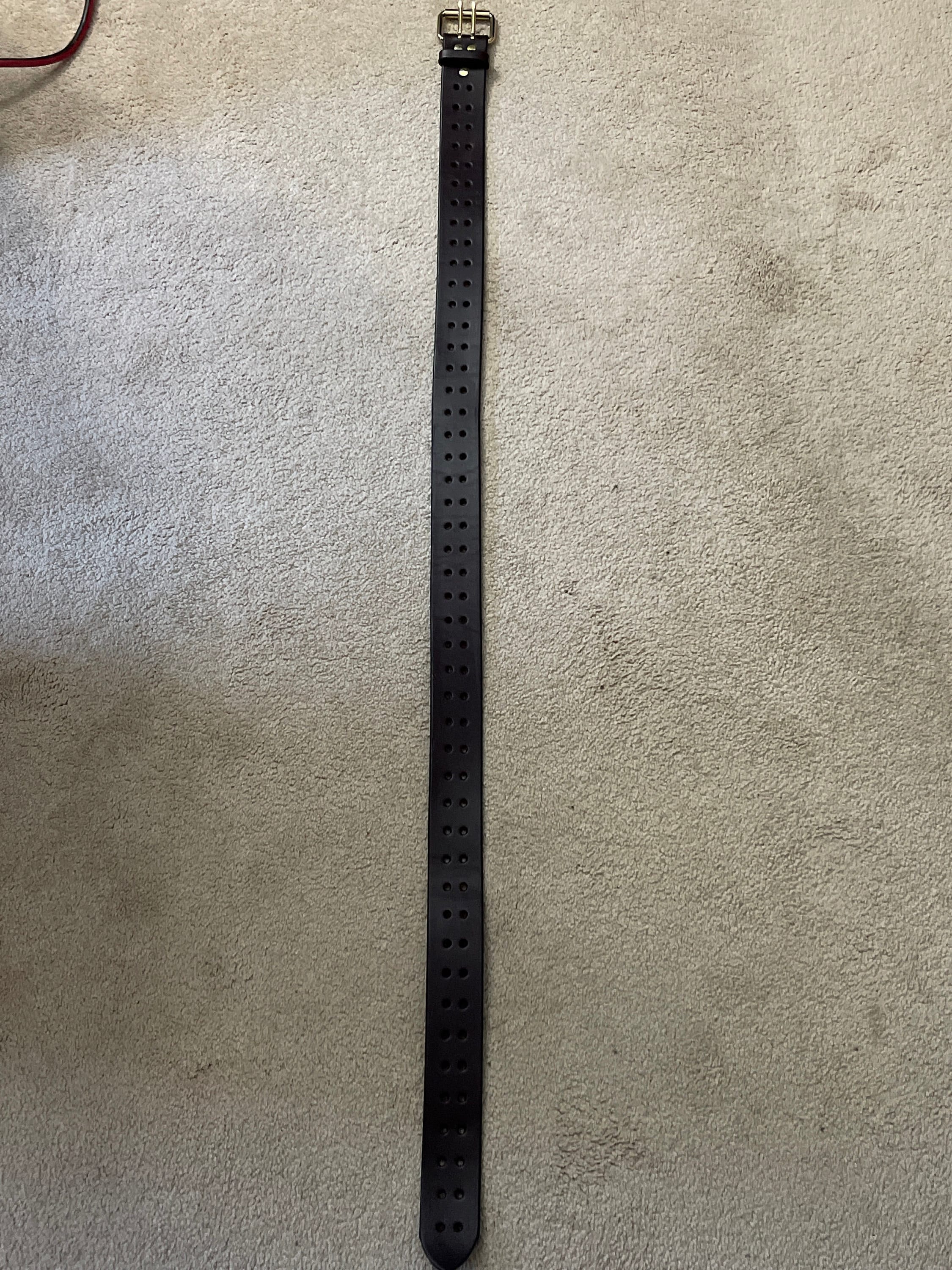 2&quot; Casual Amish Handmade Wickett & Craig Double Hole 12oz Real Bridle Leather Dress Work Belt for Gun Holster Strap-Made in Lancaster PA