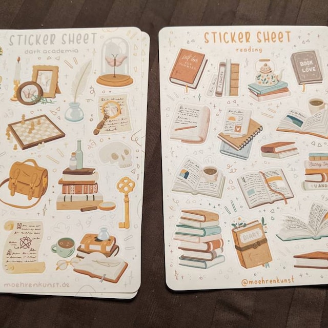 Dark Academia Days Sticker Sheet – T's Stationery