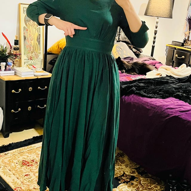 green emerald velvet dress Chiffon Empire Waist Maxi Dress – Summer Party Gown 2618 Purple / M main image 0