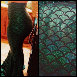 Green Kaleidoscope High Waist Mermaid Skirt main image 0