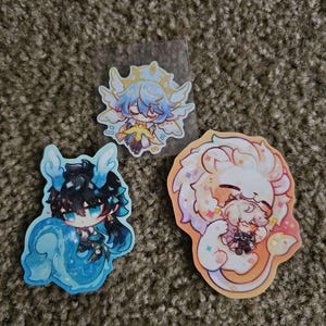 Focalor Acrylic Keychain - Genshin Impact [Fanmade] - Focalor Guillotine Acrylic Keychain/ Charm